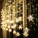 Cortina de Luzes LED Floco de Neve – Magia Natalina em Cada Detalhe